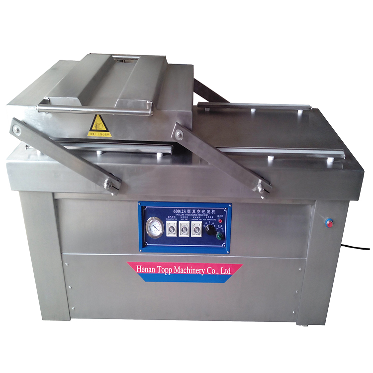 Double chamber vacuum packing machine