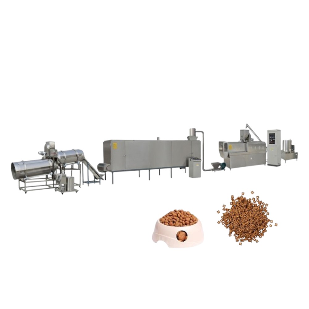 Single screw puffed pet food production line
